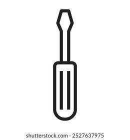 screwdriver line icon. vector illustration.