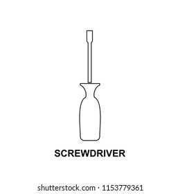 Screwdriver Line Vector Icon template