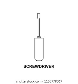 Screwdriver Line Vector Icon template