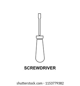 Screwdriver Line Vector Icon template