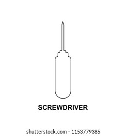Screwdriver Line Vector Icon template