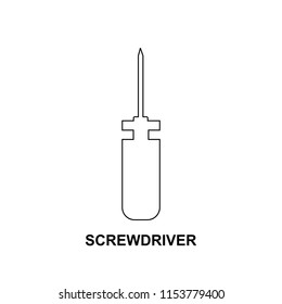 Screwdriver Line Vector Icon template