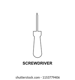 Screwdriver Line Vector Icon template