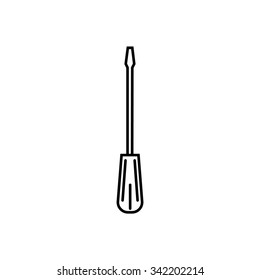 Screwdriver linear icon. Vector illustration. Minimalistic modern design.