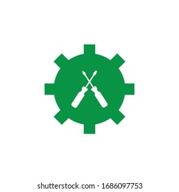 screwdriver logo stock vektor template