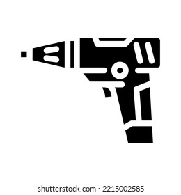 screwdriver machine glyph icon vector. screwdriver machine sign. isolated symbol illustration