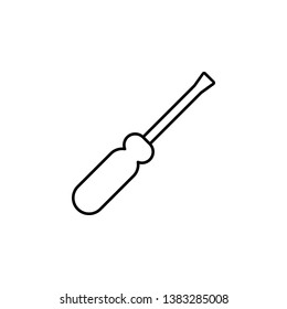 screwdriver, maintenance icon. Simple thin line, outline vector of Construction tools icons for UI and UX, website or mobile application