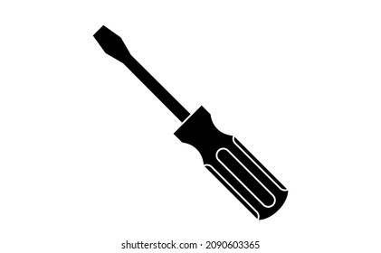 Screwdriver metal tool isolated isolated on white background