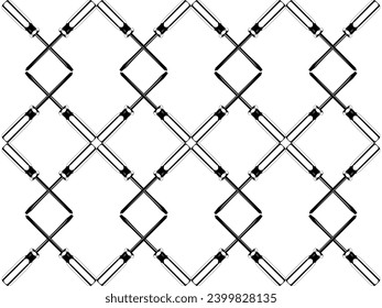 Screwdriver Motifs Pattern, can use for Modern Decoration, Wallpaper, Ornate, Cover, Background, Backdrop, Textile, Fashion, Fabric, Wrapping Print, or Graphic Design Element. Vector Illustration