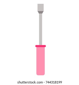 Screwdriver on background. Doodle style. Design, print, logo, decor, textile, paper.