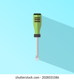 Screwdriver on a shadowy isolated background vector image  