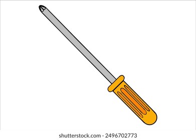 Screwdriver on the white background	