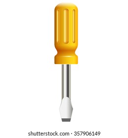 Screwdriver on a white background. Vector illustration.