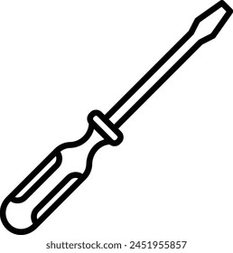 Screwdriver outline icon vector illustration