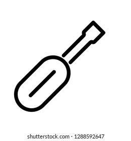 Screwdriver outline icon vector  isolated illustration editable