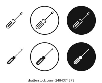 Colección de Vector de ícono de destornillador.