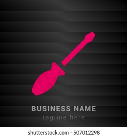 Screwdriver Pink and black silk fashion premium icon / Logo