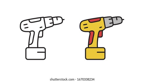 Controlador de pantalla, icono de simulador de energía. Ilustración vectorial en estilo plano. Reparar símbolo lineal