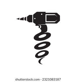 Screwdriver, power drill line icon, outline vector sign, linear pictogram isolated on white. Symbol, logo illustration