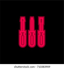 Screwdriver red glowing neon ui ux icon. Glowing sign logo vector
