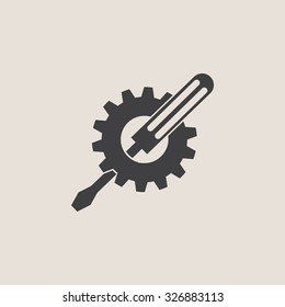 screwdriver repair icon vector