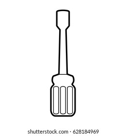 screwdriver repair tool icon image vector illustration design 