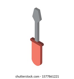 screwdriver repair tool isolated icon vector illustration design