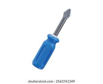 Screwdriver repair tools icon 3d rendering vector illustration