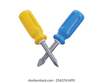 Screwdriver repair tools icon 3d render