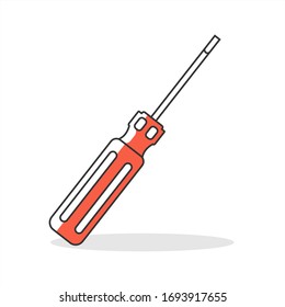 screwdriver for repair work on a white background vector