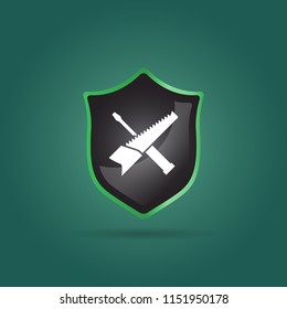Screwdriver and saw icon