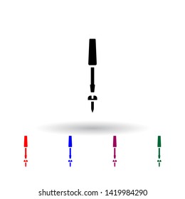 screwdriver and screw multi color icon. Elements of engineering set. Simple icon for websites, web design, mobile app, info graphics