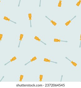 Screwdriver seamless pattern. Suitable for backgrounds, wallpapers, fabrics, textiles, wrapping papers, printed materials, and many more.