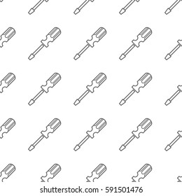 screwdriver seamless vector pattern