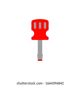 Screwdriver sign symbol. Simple screwdriver flat vector in white background. flat illustration of screwdriver. Screwdriver flat icon.