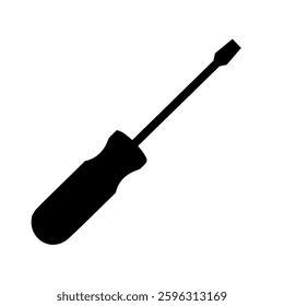 Screwdriver silhouette, isolated on white background