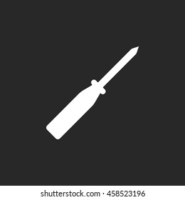 Screwdriver silhouette sign simple icon on background