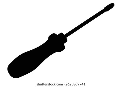 screwdriver silhouette vector on white background