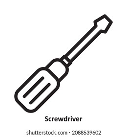 Screwdriver. simple icon design, best used for banner, flayer, or web application. Editable stroke with EPS 10 file format