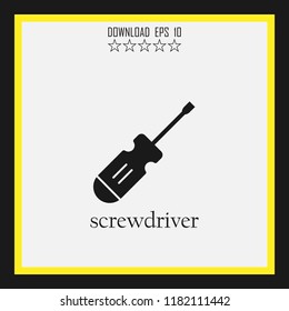 screwdriver sketch vector icon