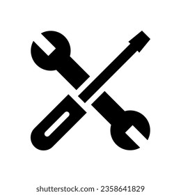 screwdriver solid icon illustration vector graphic