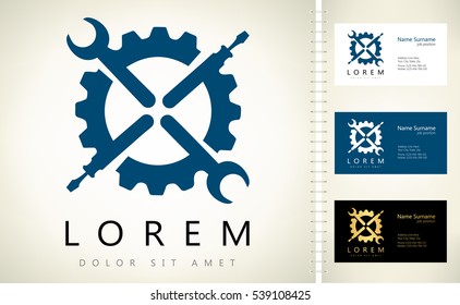 Screwdriver and spanner logo