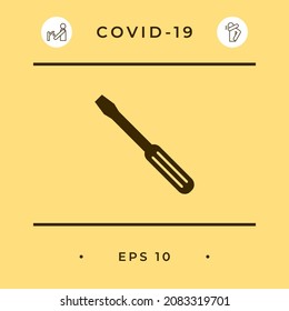 Screwdriver symbol icon, elements for your design