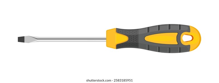 Screwdriver, tool for construction and repair. Flat and isolated design. Vector illustration