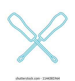 screwdriver tool crossed icon