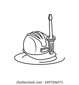 screwdriver tool handle with helmet secure