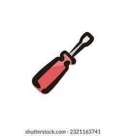 Screwdriver - Tool icon (Hand-drawn line, colored version)