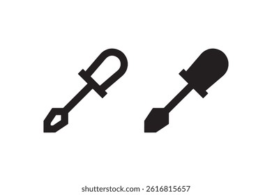 Screwdriver tool icon for repair and assembly Vector