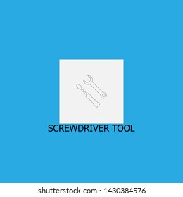 screwdriver tool icon sign signifier vector
