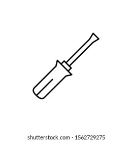 Screwdriver tool icon. Simple line, outline vector of construction tools icons for ui and ux, website or mobile application